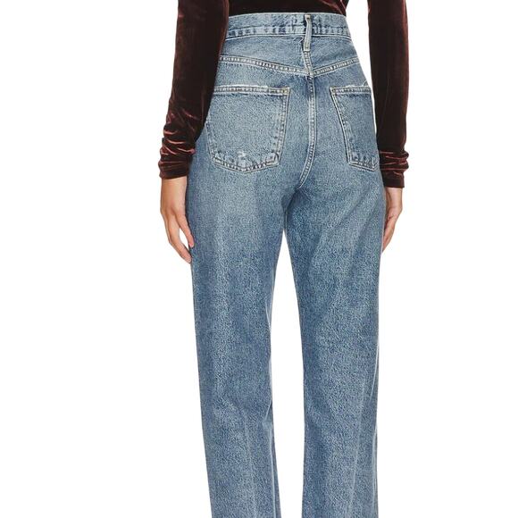 Agolde 90s Mid Rise Loose Fit Jeans Size 24 Straight Denim - Picture 1 of 4